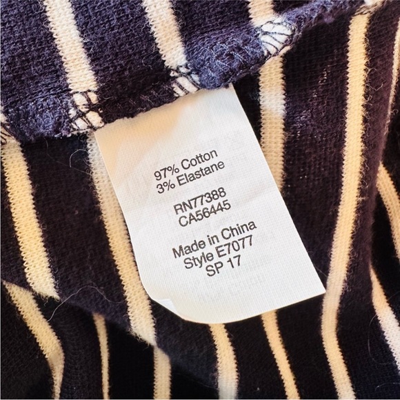 J.Crew Navy & White Striped Shift Dress | 90s Minimalist Classic Preppy | Size L - Picture 5 of 5